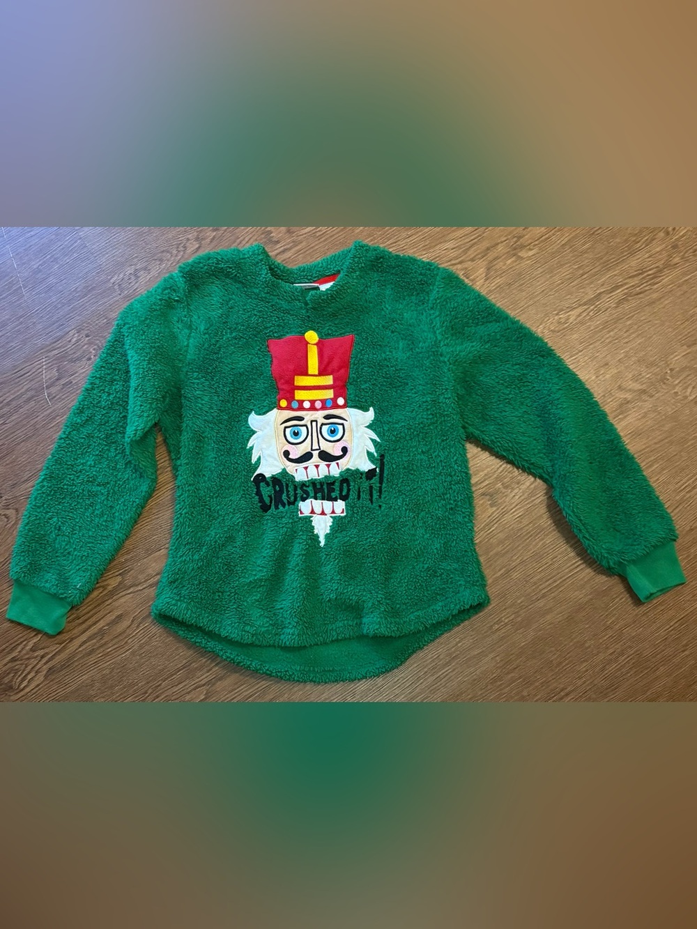 Kids' Green Nutcracker Fleece Sweatshirt with Graphic